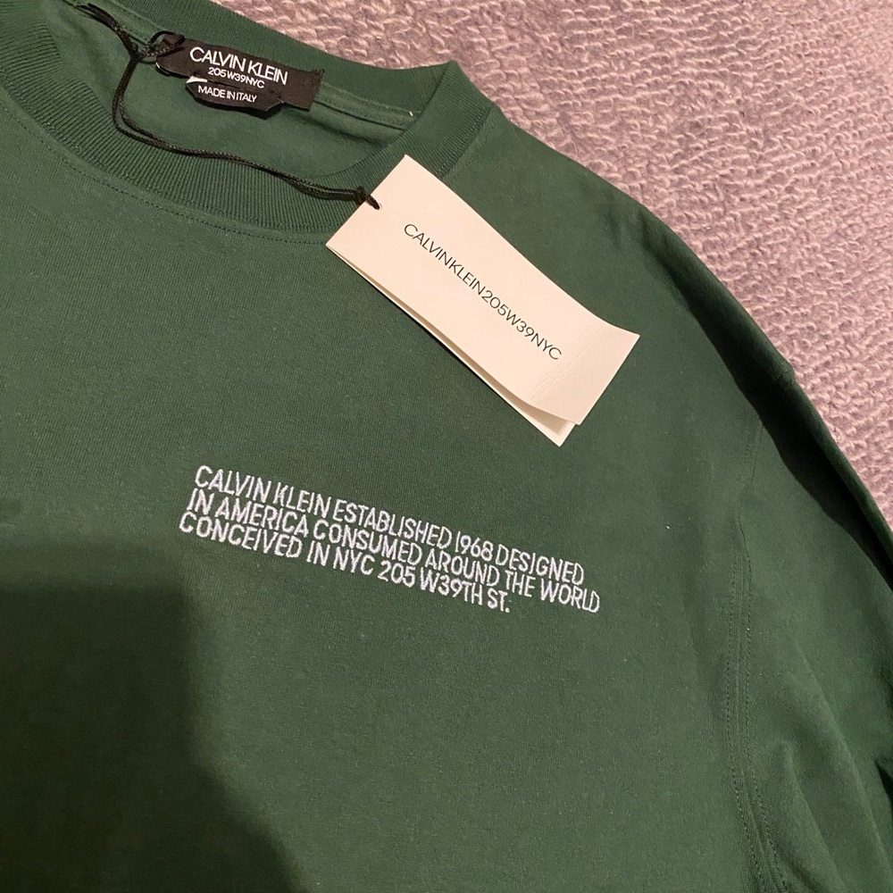 NWT 205W39NYC RAF SIMONS GREEN LONG SLEEVE TEE